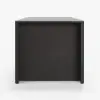 Mid-Century Modern 183 cm Glossy Sintered Stone Top Kitchen Island with Cabinets, Black