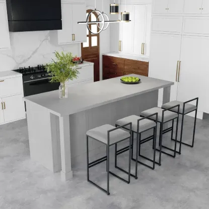 1830mm Modern Laminate Kitchen lsland Gray with Storage