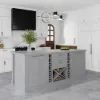 1830mm Modern Laminate Kitchen lsland Gray with Storage