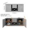 1830mm Modern Laminate Kitchen lsland Gray with Storage