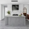 1830mm Modern Laminate Kitchen lsland Gray with Storage