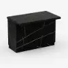Japandi 127 cm Black Kitchen Island with Storage & LED Lighting