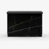 Japandi 127 cm Black Kitchen Island with Storage & LED Lighting