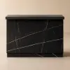 Japandi 127 cm Black Kitchen Island with Storage & LED Lighting
