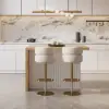 Modern 130 cm Wood Kitchen Island with Storage, White & Natural