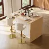 Modern 130 cm Wood Kitchen Island with Storage, Natural