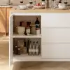 Modern 130 cm Wood Kitchen Island with Storage, Natural