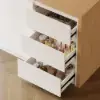 Modern 130 cm Wood Kitchen Island with Storage, Natural