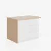Modern 130 cm Wood Kitchen Island with Storage, Natural