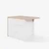 Modern 130 cm Wood Kitchen Island with Storage, Natural