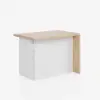 Modern 130 cm Wood Kitchen Island with Storage, Natural