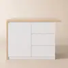 Modern 130 cm Wood Kitchen Island with Storage, Natural