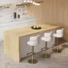 Picture of Modern 183 cm Wood Kitchen Island with Storage, White & Natural – AUD-H1911