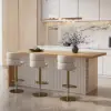 Picture of Modern 183 cm Wood Kitchen Island with Storage, White & Natural – AUD-H1911