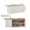 Picture of Modern 183 cm Wood Kitchen Island with Storage, White & Natural – AUD-H1911