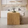 Picture of Modern 183 cm Wood Kitchen Island with Storage, White & Natural – AUD-H1911