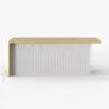 Picture of Modern 183 cm Wood Kitchen Island with Storage, White & Natural – AUD-H1911