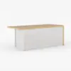 Picture of Modern 183 cm Wood Kitchen Island with Storage, White & Natural – AUD-H1911