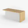 Modern 183 cm Wood Kitchen Island with Storage, White & Natural – AUD-H1912