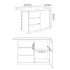 Modern 127 cm Matte Sintered Stone Kitchen Island with Storage, Walnut – AUD-H1913