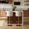 Modern 127 cm Matte Sintered Stone Kitchen Island with Storage, Walnut – AUD-H1914