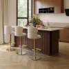Modern 183 cm Matte Sintered Stone Kitchen Island with Storage, Walnut – AUD-H1917