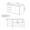 Modern 183 cm Matte Sintered Stone Kitchen Island with Storage, Walnut – AUD-H1917