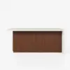 Modern 183 cm Matte Sintered Stone Kitchen Island with Storage, Walnut – AUD-H1918