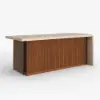 Modern 183 cm Wood Kitchen Island with Storage, Walnut