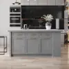 1830mm Large Grey Kitchen Island with Storage Modern Kitchen Cabinet