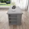 1830mm Large Grey Kitchen Island with Storage Modern Kitchen Cabinet
