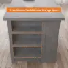 1830mm Large Grey Kitchen Island with Storage Modern Kitchen Cabinet