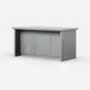 1830mm Large Grey Kitchen Island with Storage Modern Kitchen Cabinet