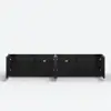 Aura 213 cm Ash Wood Fluted Black TV Unit with Sintered Stone Top