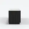 Aura 213 cm Ash Wood Fluted Black TV Unit with Sintered Stone Top