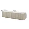 Aura 210 cm Ash Wood Fluted Walnut TV Unit with Sintered Stone Top – Slatted Whitewash Stand