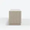 Aura 210 cm Ash Wood Fluted Walnut TV Unit with Sintered Stone Top – Slatted Whitewash Stand