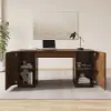 Modern Walnut Standing Computer Desk & Upholstered Swivel Task Chair Set (1500mm ) – AUD-H1927