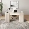 Modern Wash White Standing Computer Desk & Upholstered Swivel Task Chair Set (1500mm ) – AUD-H1928