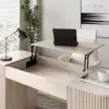 Modern Wash White Standing Computer Desk & Upholstered Swivel Task Chair Set (1500mm ) – AUD-H1928