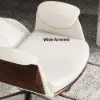 Modern Wash White Standing Computer Desk & Upholstered Swivel Task Chair Set (1500mm ) – AUD-H1928