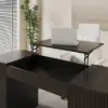 Modern Black Standing Computer Desk & Upholstered Swivel Task Office Chair Set (1500mm ) – AUD-H1929