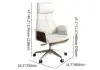 Modern Black Standing Computer Desk & Upholstered Swivel Task Office Chair Set (1500mm ) – AUD-H1929