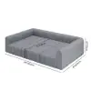 3023 mm 6-Piece Velvet Channel Tufted Upholstered Modular Sectional Sofa – Gray Pit Convertible