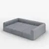 3023 mm 6-Piece Velvet Channel Tufted Upholstered Modular Sectional Sofa – Gray Pit Convertible