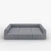 3023 mm 6-Piece Velvet Channel Tufted Upholstered Modular Sectional Sofa – Gray Pit Convertible