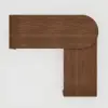 Modern 152 cm L-Shaped Walnut Office Desk with Drawers, Rotating Design – Dark Walnut