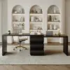 Humply Modern Minimalist Style L Shaped Desk Solid 1520mm Executive Office Desk
