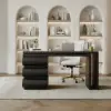 Humply Modern Minimalist Style L Shaped Desk Solid 1520mm Executive Office Desk
