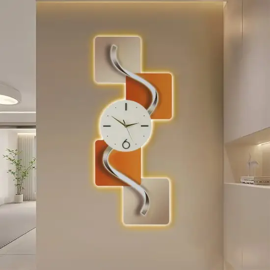Modern LED Wall Clock with Remote Control – 1000mm Decorative Lighted Wall Clock